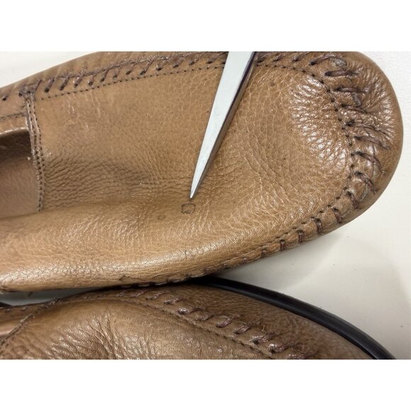 Giorgio Brutini Men Sz 10.5 Tan Brown Neutral Leather Slip On Loafer GUC main image 6